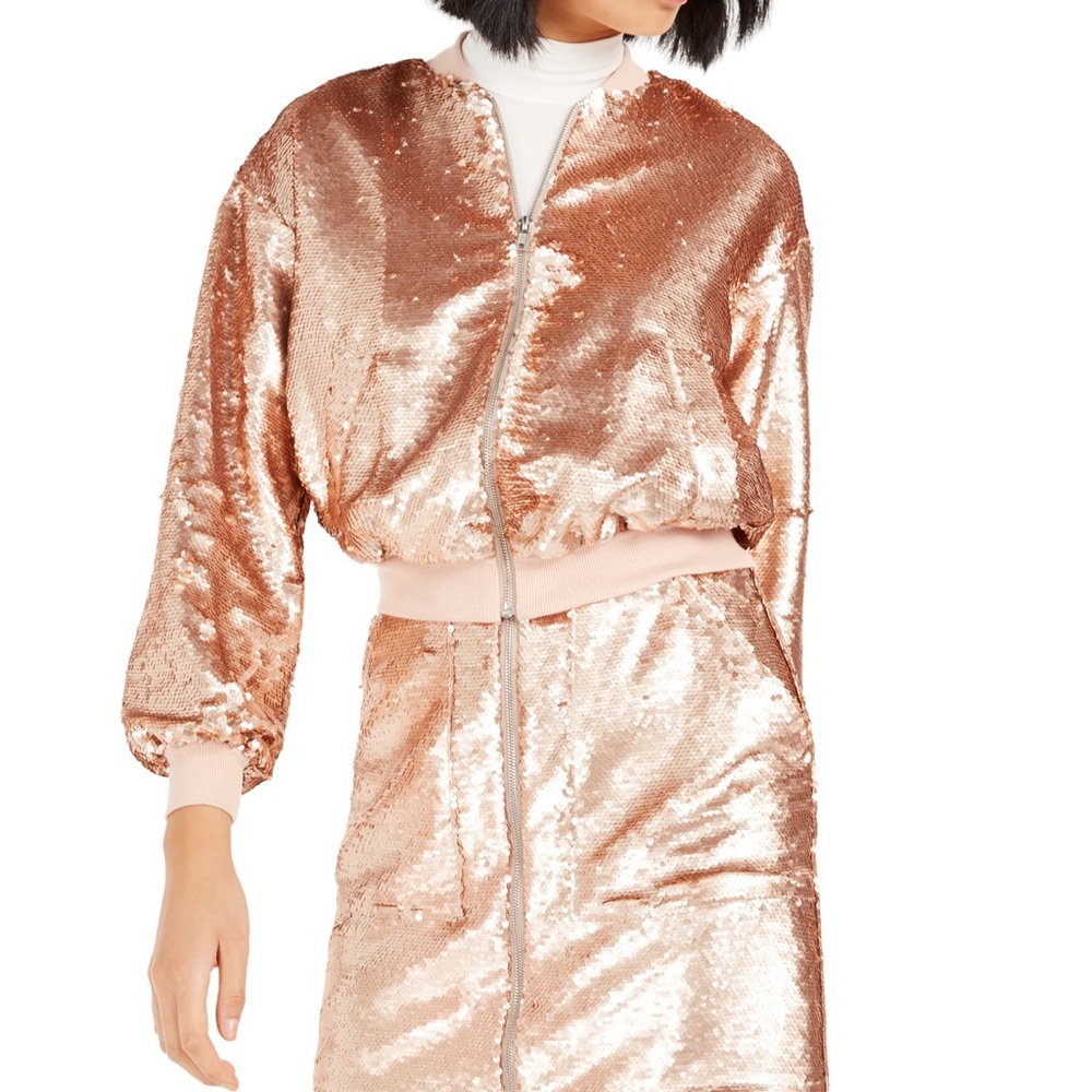 Sequin Bomber Jacket